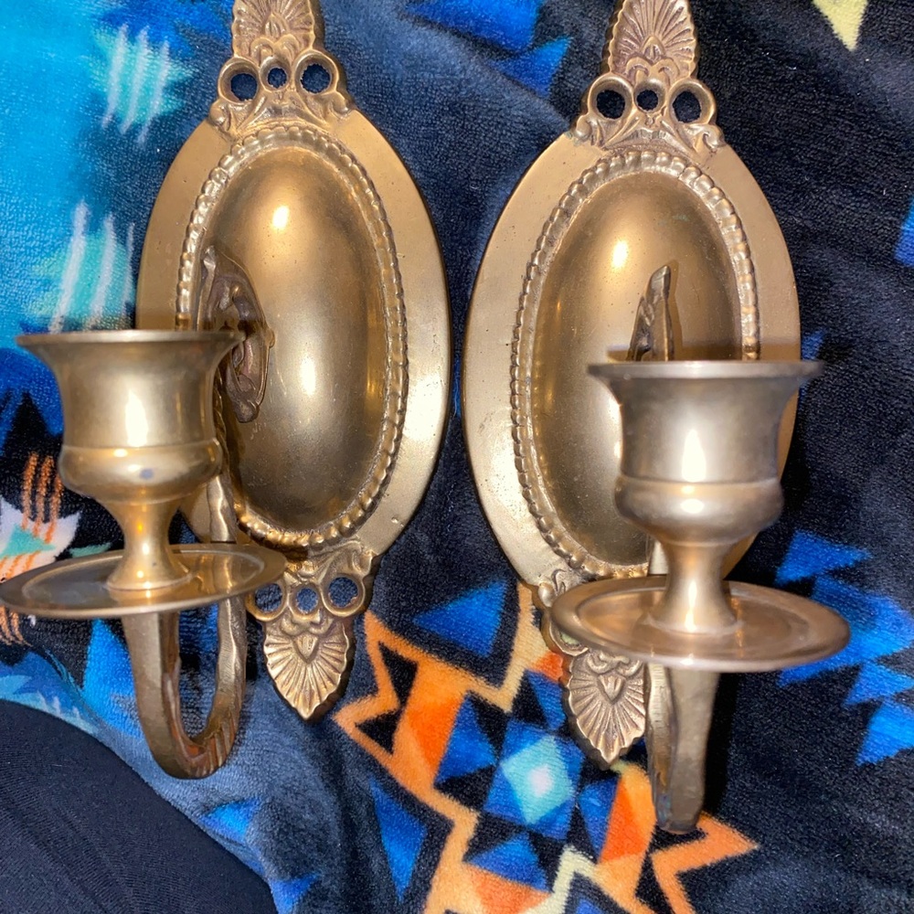Vintage Elegant Brass Wall Sconces